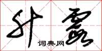 朱锡荣升霞草书怎么写