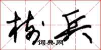 朱锡荣树兵草书怎么写