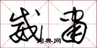 朱锡荣威肃草书怎么写