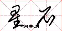 朱锡荣星石草书怎么写