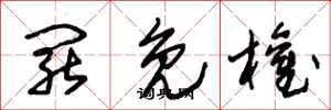 朱锡荣罢免权草书怎么写