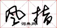 朱锡荣風指草书怎么写