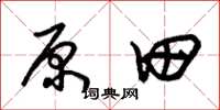 朱锡荣原田草书怎么写