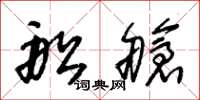 朱锡荣船舱草书怎么写