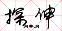 朱锡荣探伸草书怎么写