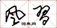 朱锡荣风习草书怎么写