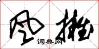 朱锡荣风拥草书怎么写