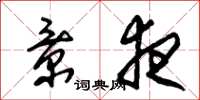 朱锡荣景夜草书怎么写