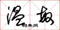 朱锡荣温敏草书怎么写