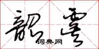 王冬龄韶虞草书怎么写