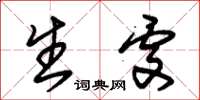 朱锡荣生处草书怎么写