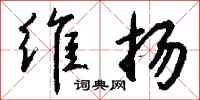 钱沛云维扬行书怎么写