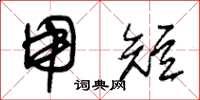朱锡荣用短草书怎么写