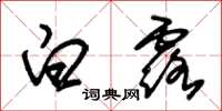 朱锡荣白露草书怎么写