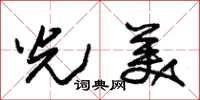 朱锡荣光美草书怎么写