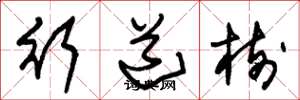 朱锡荣行道树草书怎么写