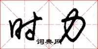 朱锡荣时力草书怎么写