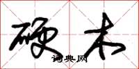 朱锡荣硬木草书怎么写