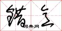朱锡荣错意草书怎么写