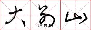 曾庆福大别山草书怎么写