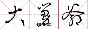 曾庆福大舅爷草书怎么写