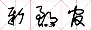 朱锡荣新郎官草书怎么写