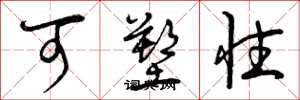 曾庆福可塑性草书怎么写