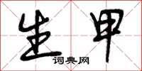 曾庆福生甲草书怎么写