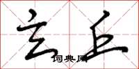 曾庆福玄丘草书怎么写
