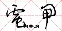 曾庆福电闸草书怎么写