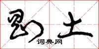 曾庆福刚土草书怎么写