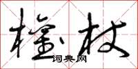曾庆福权杖草书怎么写