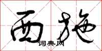 曾庆福西施草书怎么写
