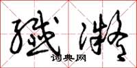 曾庆福纤凝草书怎么写