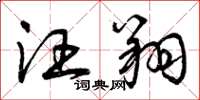 曾庆福汪翔草书怎么写