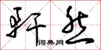 曾庆福轩然草书怎么写