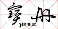 曾庆福宝册草书怎么写