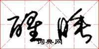 朱锡荣醒睡草书怎么写