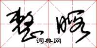 朱锡荣整暇草书怎么写