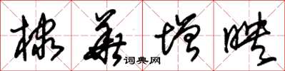 朱锡荣棣华增映草书怎么写