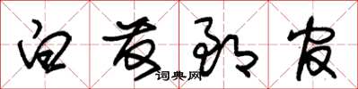 朱锡荣白发郎官草书怎么写