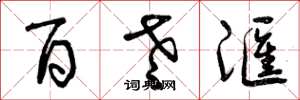 曾庆福百老汇草书怎么写