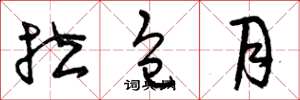 曾庆福拉包月草书怎么写