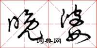 曾庆福晚婆草书怎么写