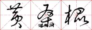 曾庆福黄桑棍草书怎么写
