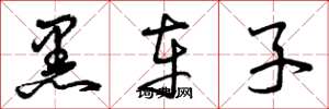 曾庆福黑车子草书怎么写