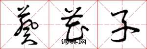 曾庆福葵花子草书怎么写