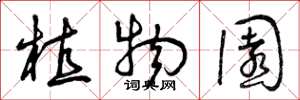 曾庆福植物园草书怎么写