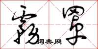 曾庆福雾罩草书怎么写