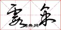 曾庆福霞采草书怎么写
